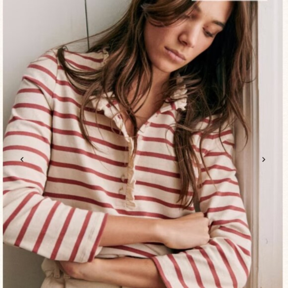 Sezane Gaël Marinière Écru / Bois De Rose - Size M